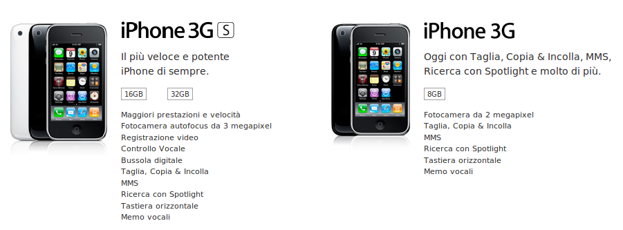 Immagine pubblicata in relazione al seguente contenuto: Apple annuncia l'iPhone 3G S e riduce i prezzi degli iPhone 3G | Nome immagine: news10634_4.png