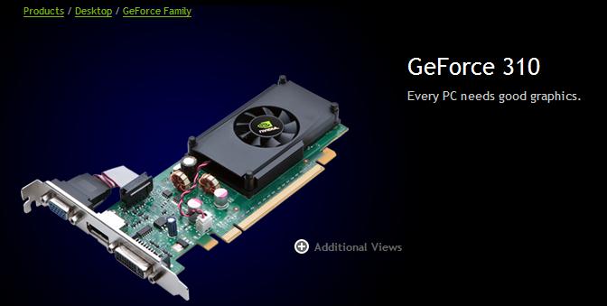 Immagine pubblicata in relazione al seguente contenuto: NVIDIA aggiunge al suo catalogo la video card GeForce 310 | Nome immagine: news11947_1.jpg