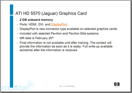 Media asset in full size related to 3dfxzone.it news item entitled as follows: HP rivela la data di lancio delle ATI Radeon HD 5350 e HD 5570 | Image Name: news12041_2.jpg