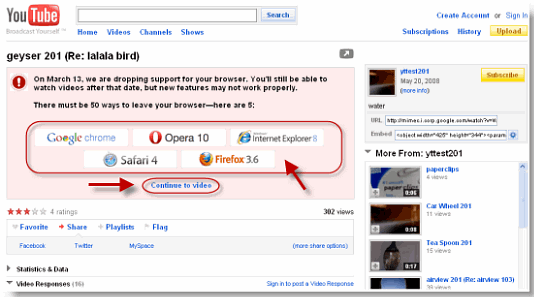 Immagine pubblicata in relazione al seguente contenuto: Google: YouTube non supporter i vecchi browser dal 13 marzo | Nome immagine: news12590_1.gif