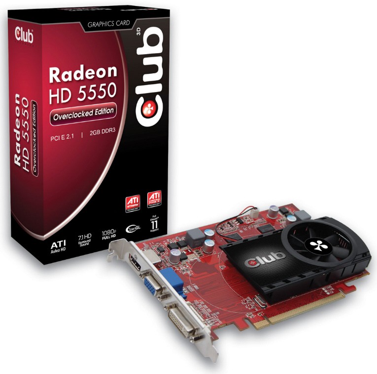 Immagine pubblicata in relazione al seguente contenuto: Club 3D, ecco la ATI Radeon HD 5550 Overclocked Edition 2GB | Nome immagine: news13399_1.jpg