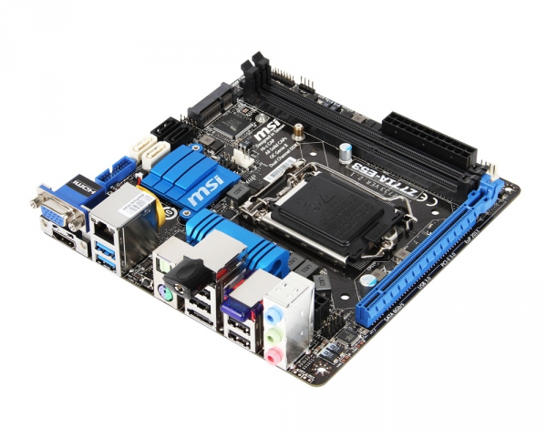 Immagine pubblicata in relazione al seguente contenuto: Foto e specifiche della motherboard mini-ITX Z77IA-E53 di MSI | Nome immagine: news17900_msi-Z77IA-E53_1.jpg