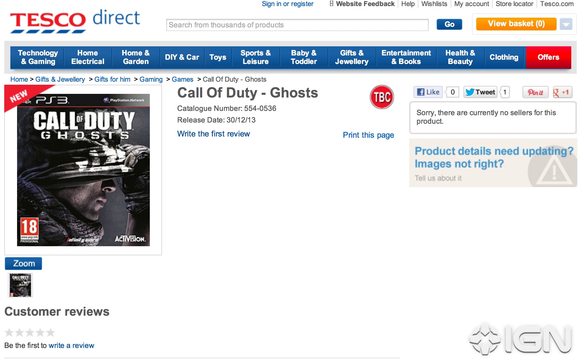 Immagine pubblicata in relazione al seguente contenuto: Box art e date di lancio di Call of Duty: Ghosts svelate per errore? | Nome immagine: news19411_Call-of-Duty-Ghosts_1.jpg