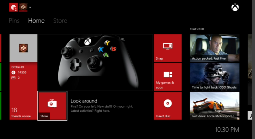 Risorsa grafica - foto, screenshot o immagine in genere - relativa ai contenuti pubblicati da amdzone.it | Nome immagine: news20333_Microsoft-Xbox-One-GUI_1.png