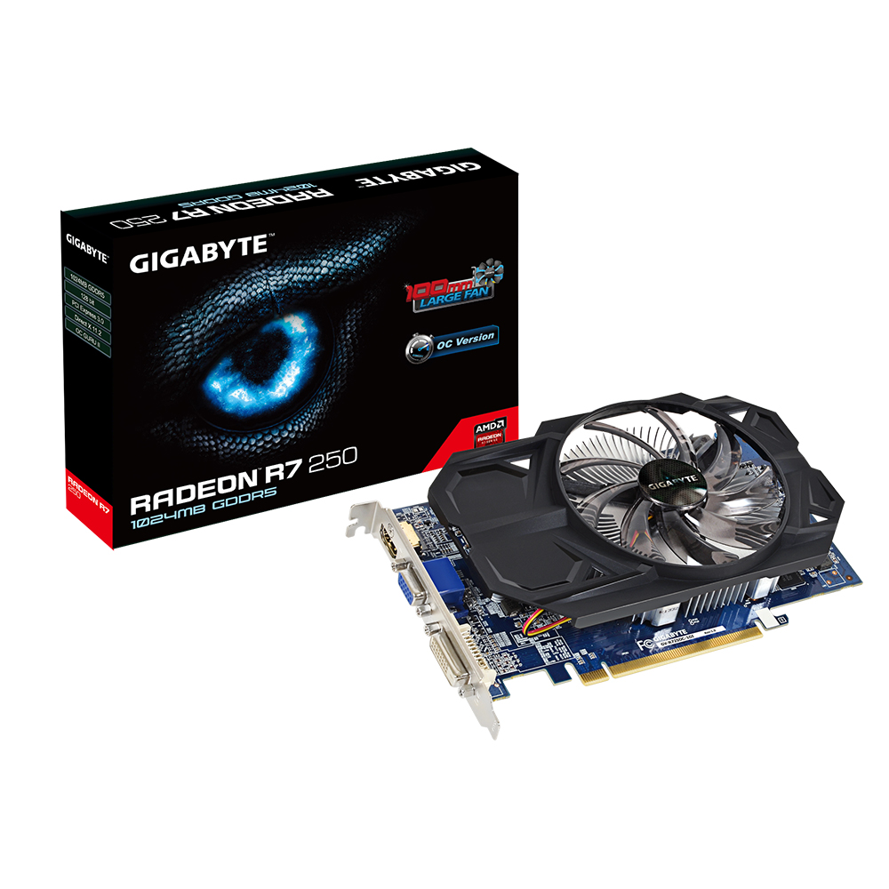 Immagine pubblicata in relazione al seguente contenuto: Gigabyte introduce la card factory-overclocked Radeon R7 250 OC | Nome immagine: news20444_Gigabyte-Radeon-R7-250-OC_2.jpg