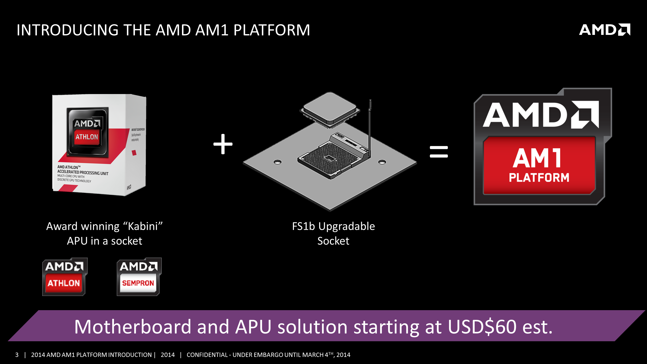 Immagine pubblicata in relazione al seguente contenuto: AMD propone la piattaforma AM1 per desktop low-cost e low-power | Nome immagine: news20860_AMD-AM1-Platform_1.png