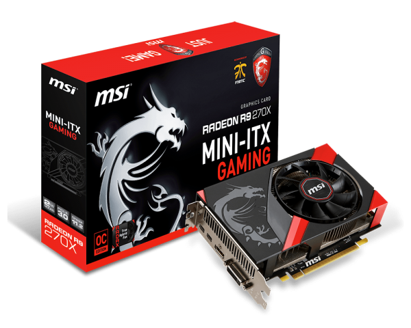 Immagine pubblicata in relazione al seguente contenuto: MSI lancia la video card Radeon R9 270X GAMING 2G ITX | Nome immagine: news21156_MSI-R9-270X-GAMING-2G-ITX_1.png