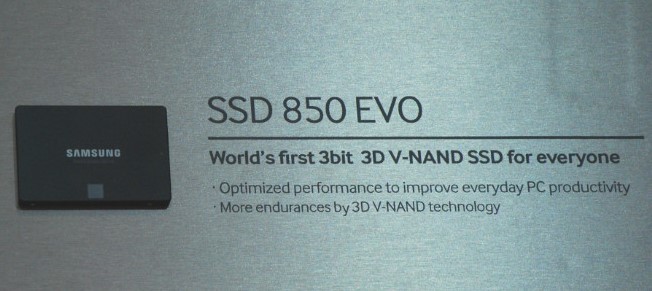 Immagine pubblicata in relazione al seguente contenuto: Dettagli sugli SSD Samsung 850 EVO che usano chip di 3D V-NAND | Nome immagine: news21948_Samsung-850-EVO-SSD_1.jpg