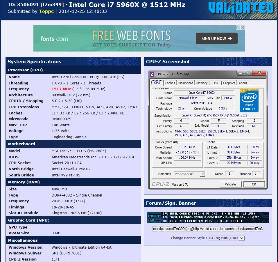 Media asset in full size related to 3dfxzone.it news item entitled as follows: La RAM DDR4 fino a 4032MHz con la mobo X99S SLI PLUS di MSI | Image Name: news22033_MSI-X99S-SLI-PLUS_2.png