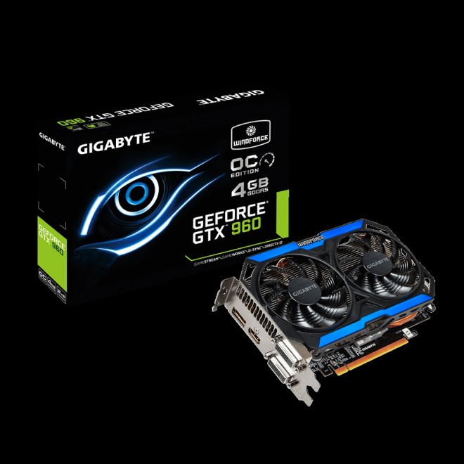 Immagine pubblicata in relazione al seguente contenuto: GIGABYTE lancia due video card GeForce GTX 960 WindForce 2X | Nome immagine: news22781_GIGABYTE-GeForce-GTX-960-WindForce-2X_1.jpg