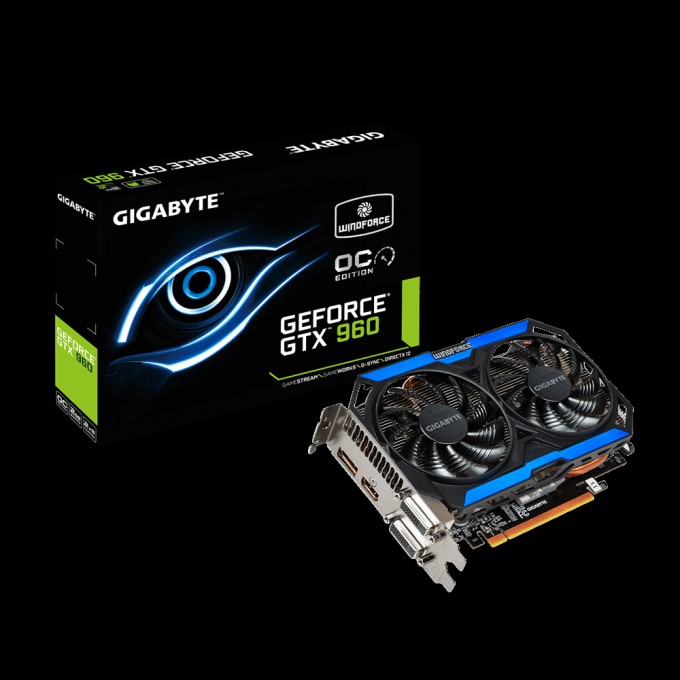 Media asset in full size related to 3dfxzone.it news item entitled as follows: GIGABYTE lancia due video card GeForce GTX 960 WindForce 2X | Image Name: news22781_GIGABYTE-GeForce-GTX-960-WindForce-2X_2.jpg