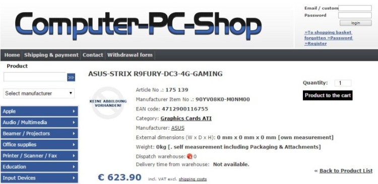 Immagine pubblicata in relazione al seguente contenuto: Uno store on line rivela il prezzo della Radeon R9 Fury STRIX di ASUS | Nome immagine: news22811_ASUS-Radeon-R9-Fury-STRIX-DirectCU-III_1.jpg
