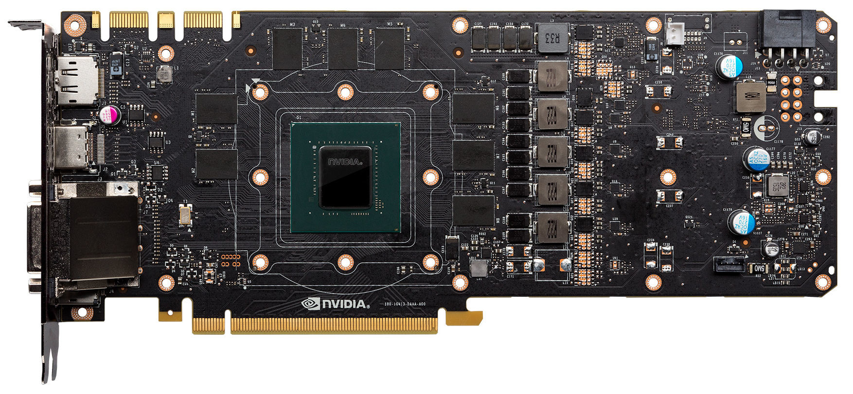 Immagine pubblicata in relazione al seguente contenuto: Le differenze tra i PCB delle GeForce GTX 1070 e GTX 10780 reference | Nome immagine: news24330_NVIDIA-GeForce-GTX-1080-Reference-PCB_1.jpg