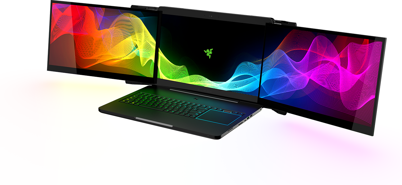 Media asset in full size related to 3dfxzone.it news item entitled as follows: Razer esibisce Project Valerie, un gaming notebook dotato di tre schermi 4K | Image Name: news25597_Razer-Project-Valerie_3.png