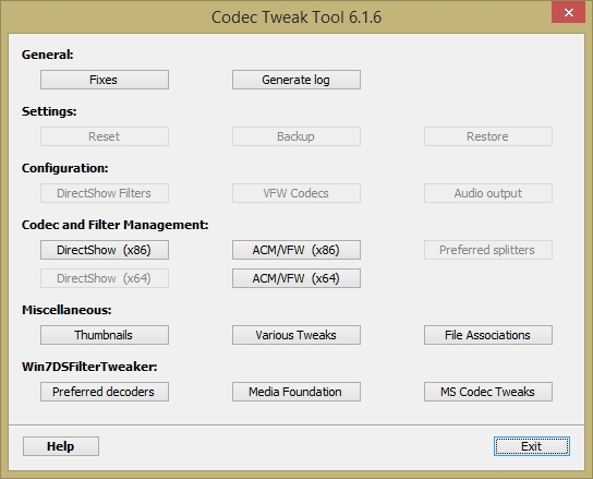 Immagine pubblicata in relazione al seguente contenuto: K-Lite Codec Tweak Tool 6.1.6 configura i codec audio e video | Nome immagine: news25797_K-Lite-Codec-Tweak-Tool-Screenshot_1.jpg