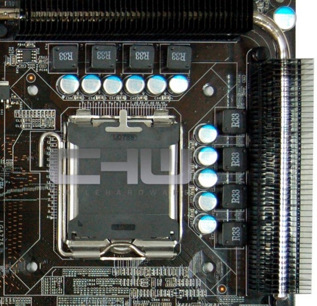 Immagine pubblicata in relazione al seguente contenuto: Verso le DDR3, foto di una motherboard con Intel P35 Express | Nome immagine: news4441_1.jpg