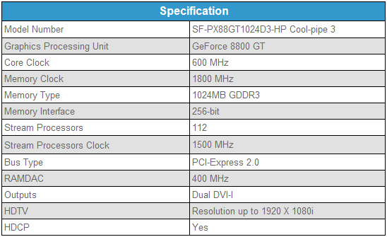 Media asset in full size related to 3dfxzone.it news item entitled as follows: SPARKLE annuncia la GeForce 8800 GT 1Gb Cool-pipe 3 | Image Name: news6391_3.png