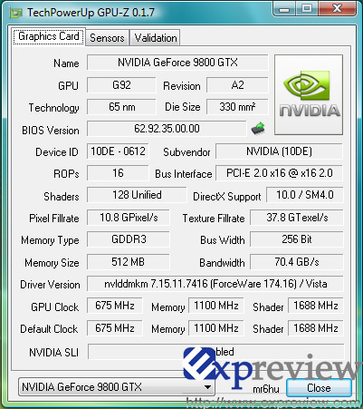 Immagine pubblicata in relazione al seguente contenuto: NVIDIA GeForce 9800 GTX, 14014 punti con 3DMark06 | Nome immagine: news6924_1.jpg