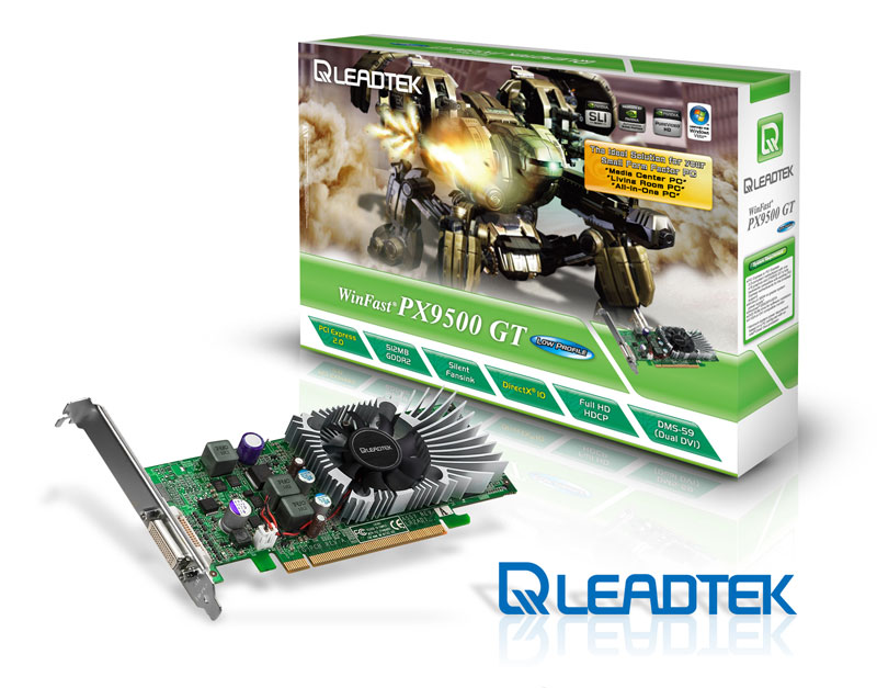 Immagine pubblicata in relazione al seguente contenuto: Leadtek annuncia la video card WinFast PX9500 GT Low Profile | Nome immagine: news8883_1.jpg