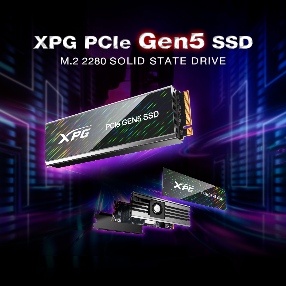 Media asset in full size related to 3dfxzone.it news item entitled as follows: ADATA mostra il drive SSD XPG PCIe GEN5 con cooler attivo e capacit fino a 8TB | Image Name: news34061_ADATA-XPG-PCIe-Gen-5-SSD-Active-Cooling_5.jpg