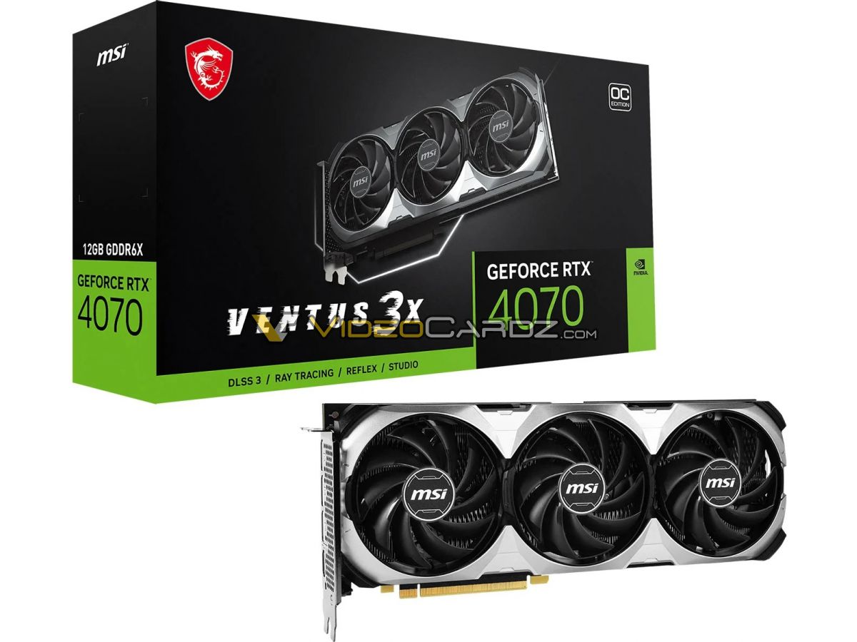 Media asset in full size related to 3dfxzone.it news item entitled as follows: Foto delle GeForce RTX 4070 Gaming X Trio e RTX 4070 Ventus 3X di MSI | Image Name: news34339_MSI-GeForce-RTX-4070_2.jpg