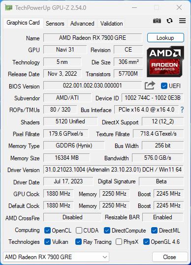 Media asset in full size related to 3dfxzone.it news item entitled as follows: MSRP e primi benchmark con i videogame per la Radeon RX 7900 GRE di AMD | Image Name: news34698_AMD-Radeon-RX-7900-GRE_2.png