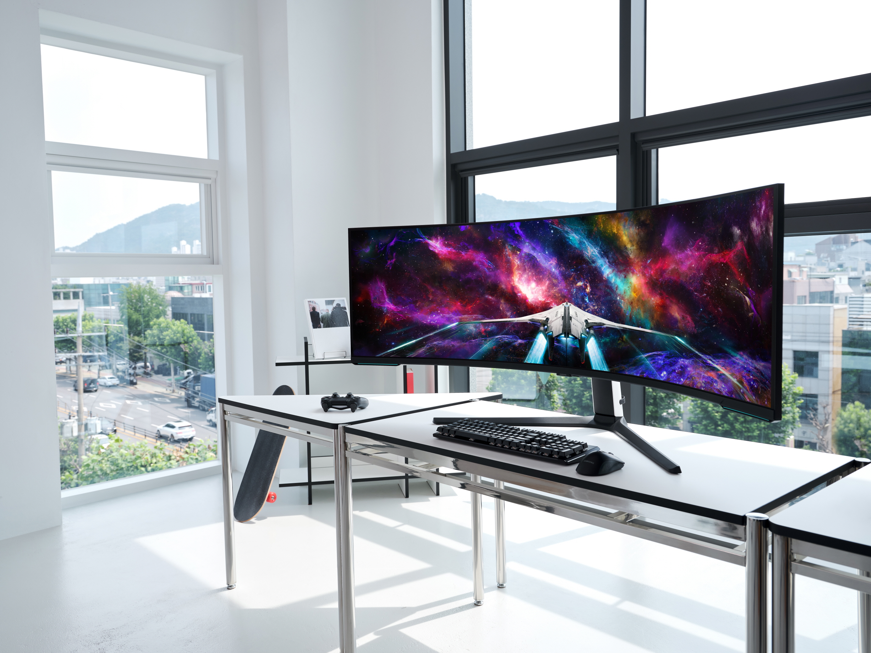 Media asset in full size related to 3dfxzone.it news item entitled as follows: Samsung mostra i gaming monitor UHD Odyssey Neo G9 57-inch e Ark 55-inch | Image Name: news34773_Samsung_Odyssey-Neo-G9-57-inch_2.jpg