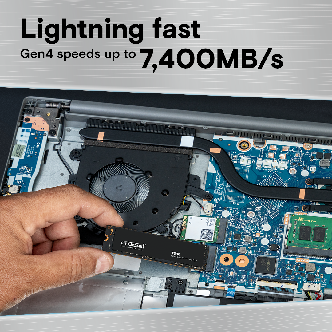 Media asset in full size related to 3dfxzone.it news item entitled as follows: Micron lancia i drive SSD NVMe PCIe Gen 4 Crucial T500 con capacit fino a 2TB | Image Name: news34982_SSD_Crucial-T500_3.png