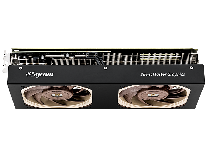 Media asset in full size related to 3dfxzone.it news item entitled as follows: Sycom lancia la video card Silent Master GeForce RTX 4070Ti con cooler Noctua | Image Name: news35067_Silent-Master-Graphics-GeForce-RTX-4070Ti_3.png