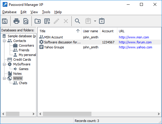 Media asset in full size related to 3dfxzone.it news item entitled as follows: Password Manager XP 4.0.825 memorizza in sicurezza login, pin e password | Image Name: news35251_Password-Manager-XP_Screenshot_1.png