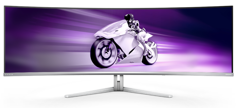 Immagine pubblicata in relazione al seguente contenuto: Philips introduce il gaming monitor Evnia 49M2C8900 con pannello OLED QD curvo | Nome immagine: news35553_Philips-Evnia-49M2C8900_1.png