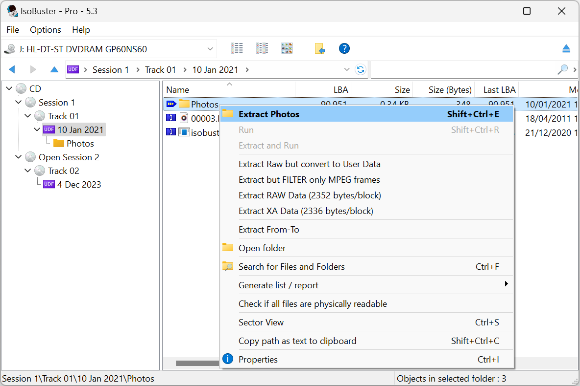 Immagine pubblicata in relazione al seguente contenuto: Mastering & Burning & ISO Utilities: IsoBuster 5.4 - Compressed ISO Ready | Nome immagine: news35615_IsoBuster-Screenshot_3.png