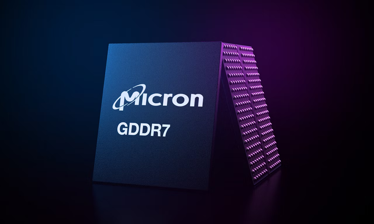 Media asset in full size related to 3dfxzone.it news item entitled as follows: Micron, in fase di sampling i chip di memoria GDDR7 prodotti con il nodo 1β | Image Name: news35668_Micron_GDDR7_1.png