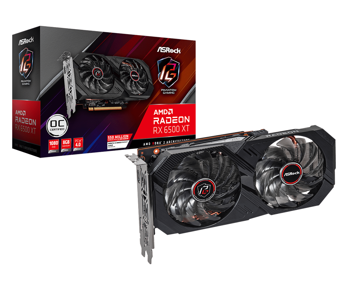 Risorsa grafica - foto, screenshot o immagine in genere - relativa ai contenuti pubblicati da amdzone.it | Nome immagine: news35694_ASRock_Radeon-RX-6500-XT-Phantom-Gaming-8GB-OC_5.png