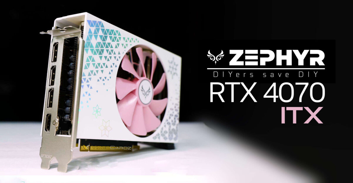 Immagine pubblicata in relazione al seguente contenuto: Zephyr introduce la video card non reference GeForce RTX 4070 ITX 12GB GDDR6 | Nome immagine: news35703_Zephyr_GeForce-RTX-4070-ITX_1.jpg