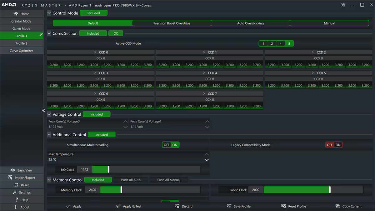 Media asset in full size related to 3dfxzone.it news item entitled as follows: Tuning & Overclocking & Monitoring Utilities: AMD Ryzen Master 2.14.0.3205 | Image Name: news35907_AMD-Ryzen-Master_2.png