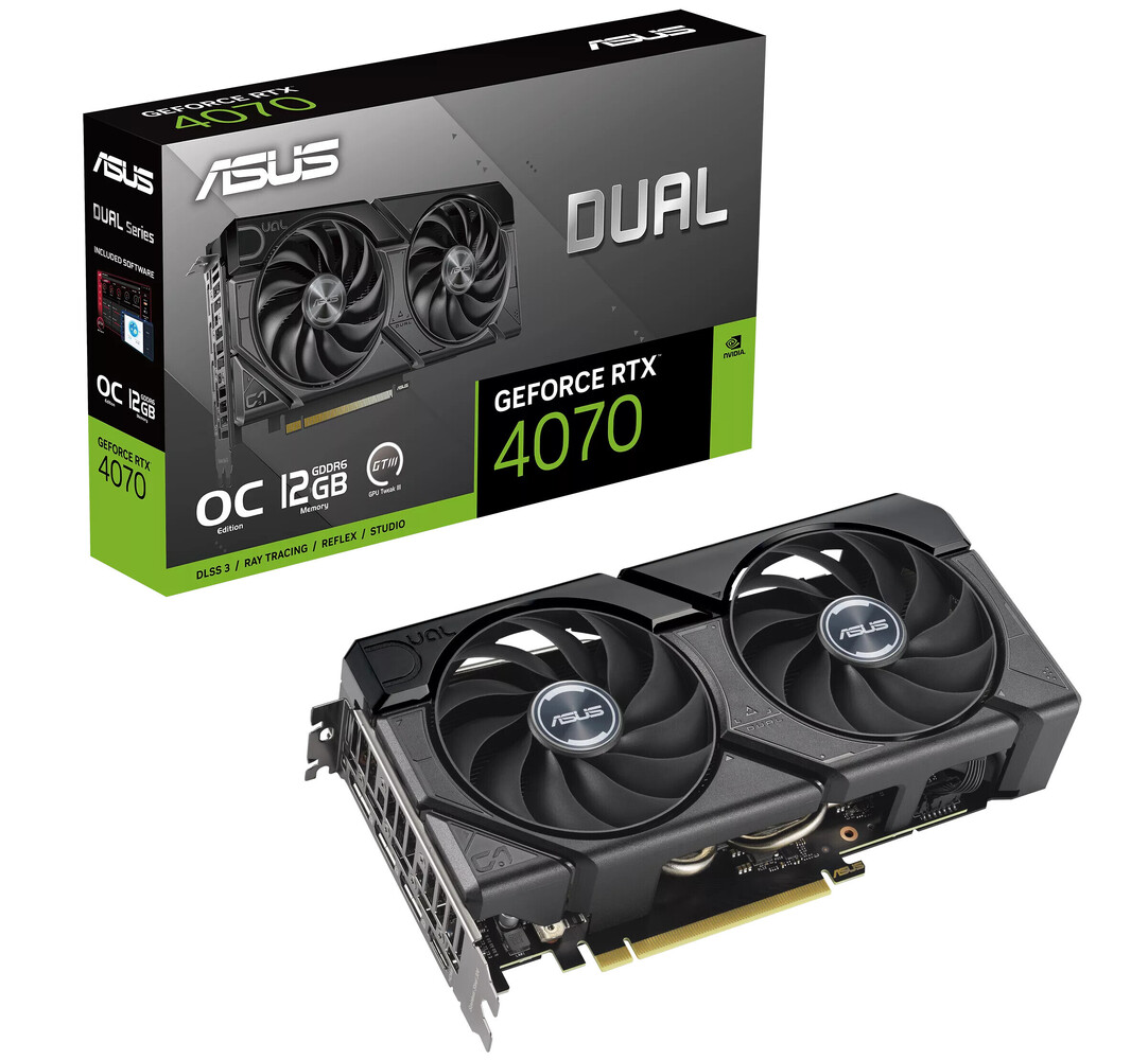 Immagine pubblicata in relazione al seguente contenuto: ASUS lancia la GeForce RTX 4070 DUAL EVO OC Edition con memoria video GDDR6 | Nome immagine: news35940_GeForce-RTX-4070-DUAL-EVO-OC-Edition_3.jpg