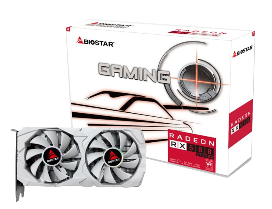 Media asset in full size related to 3dfxzone.it news item entitled as follows: BIOSTAR annuncia la video card Radeon RX 580 White con GPU AMD Polaris 20 XL | Image Name: news35969_BIOSTAR_Radeon-RX-580-White_4.png