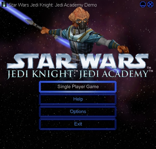 Media asset in full size related to 3dfxzone.it news item entitled as follows: 3dfx Historical Assets | Official Videogame Demos | Jedi Knight: Jedi Academy | Image Name: news36102_Star-Wars-Jedi-Knight_Jedi-Academy_Screenshot_1.jpg