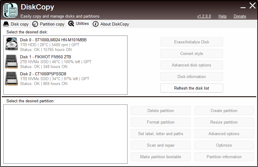 Immagine pubblicata in relazione al seguente contenuto: Free Data Migration & Backup Tools: DiskCopy 1.3.0.0 - HDD & SSD Drive Ready | Nome immagine: news36186_DiskCopy_Screenshot_1.png