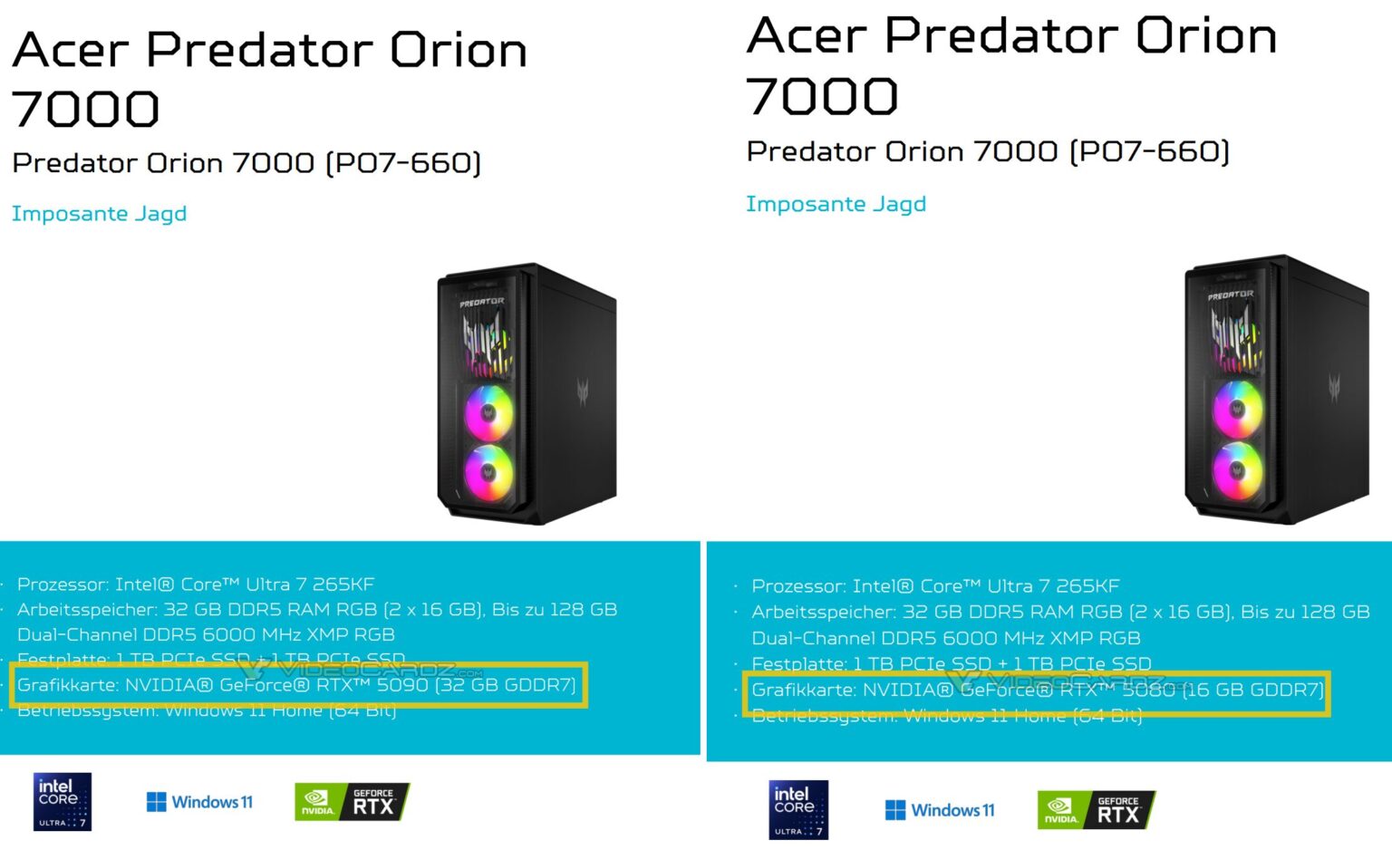 Media asset in full size related to 3dfxzone.it news item entitled as follows: Acer anticipa NVIDIA e rivela le video card GeForce RTX 5090 e GeForce RTX 5080 | Image Name: news36266_ACER-Predator-Orion-7000_3.jpg