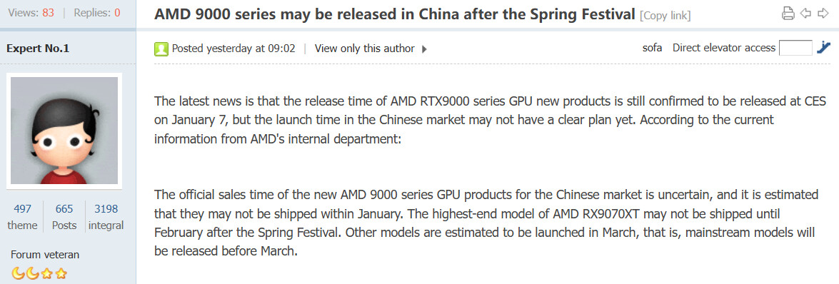 Media asset in full size related to 3dfxzone.it news item entitled as follows: Per le AMD Radeon RX 9000 di fascia media bisogner attendere fino a marzo | Image Name: news36308_AMD-CES-2025_2.jpg