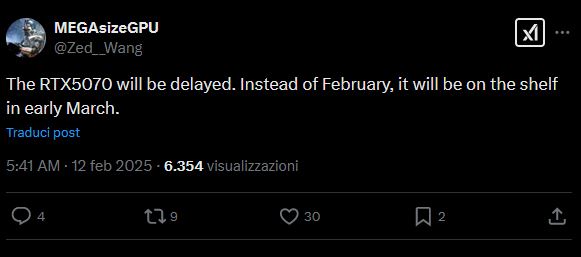 Media asset in full size related to 3dfxzone.it news item entitled as follows: L'arrivo sul mercato della GeForce RTX 5070 di NVIDIA potrebbe slittare a marzo | Image Name: news36421_GeForce-RTX-5070_2.jpg